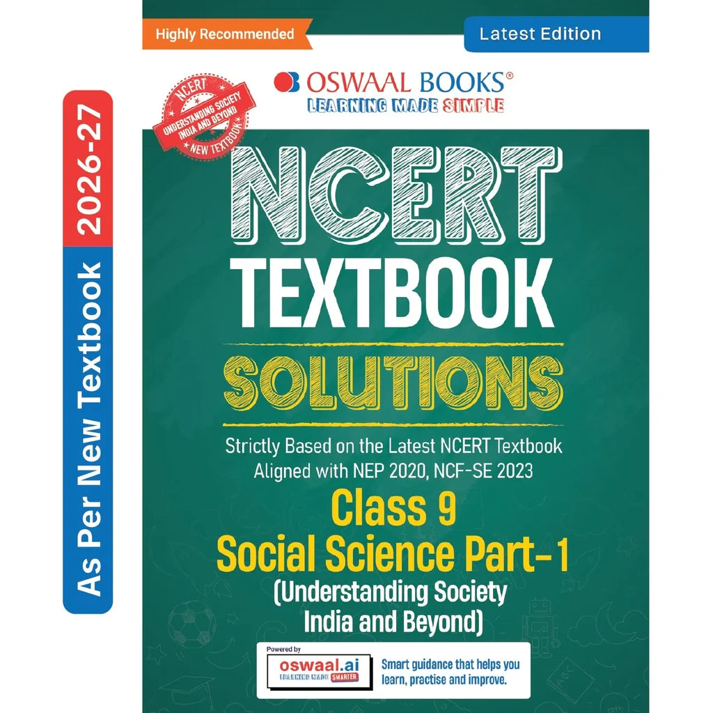 Oswaal CBSE NCERT Class 9 Textbook Solutions Social Science - Understanding Society India and Beyond | New Edition