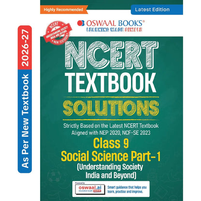 Oswaal CBSE NCERT Class 9 Textbook Solutions Social Science - Understanding Society India and Beyond | New Edition