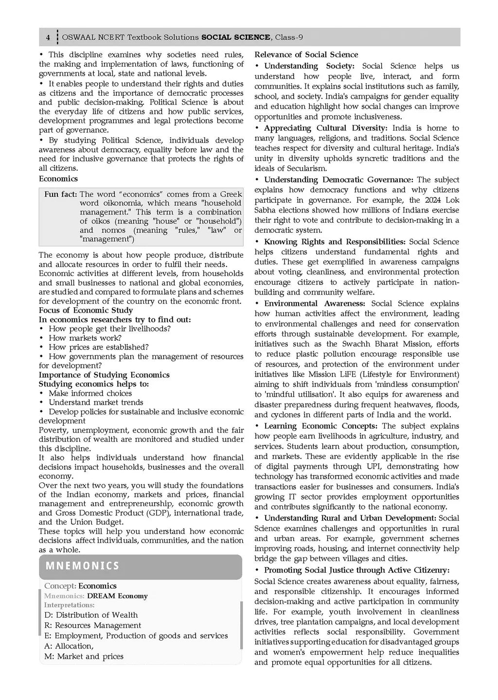 Oswaal CBSE NCERT Class 9 Textbook Solutions Social Science - Understanding Society India and Beyond | New Edition