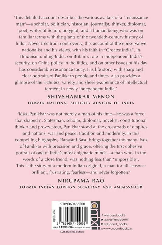 A Man For All Seasons : The Life Of K.M. Panikkar | Hardcover