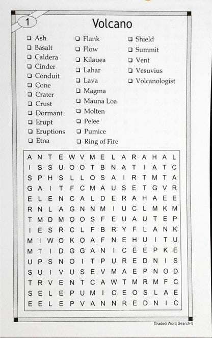 Graded Word Search Puzzle Book 5