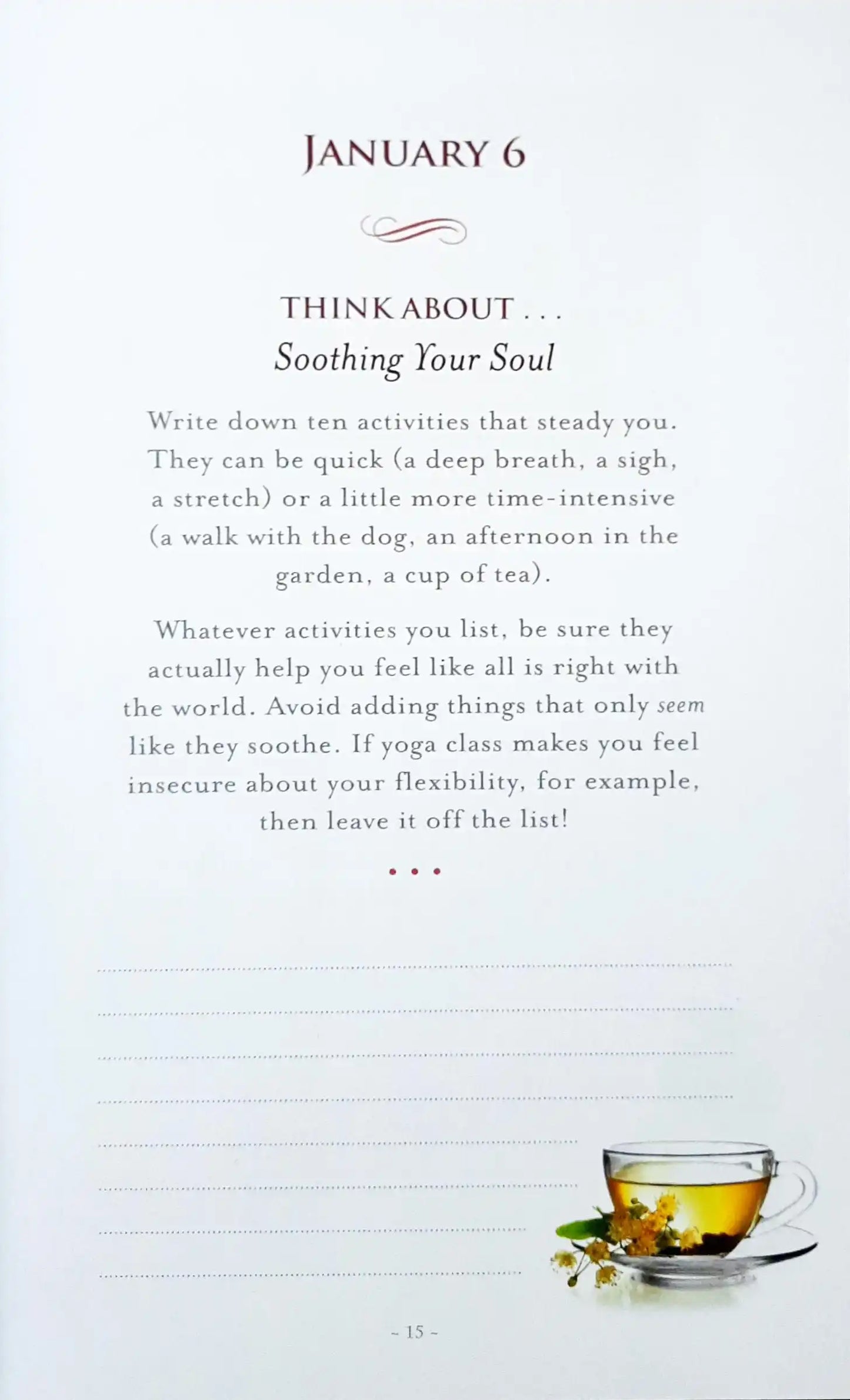 A Year of Daily Calm : A Guided Journal for Creating Tranquility Every Day