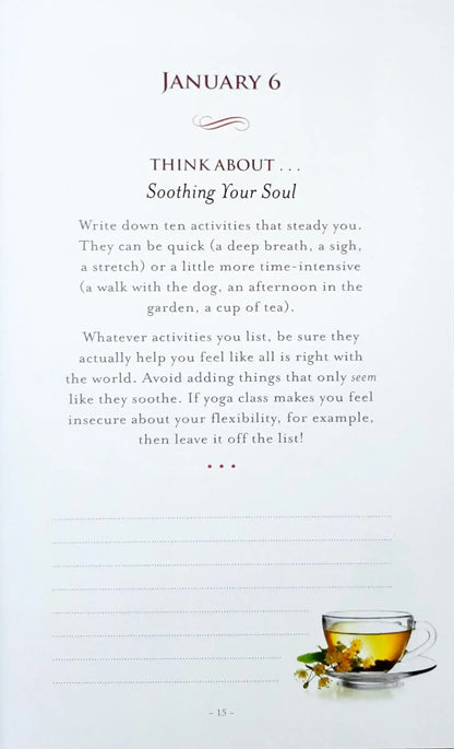 A Year of Daily Calm : A Guided Journal for Creating Tranquility Every Day