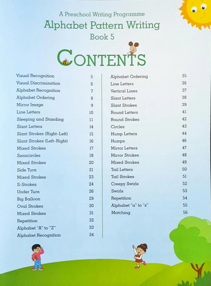 Alphabet Pattern Writing : A Preschool Writing Programme - Book 5