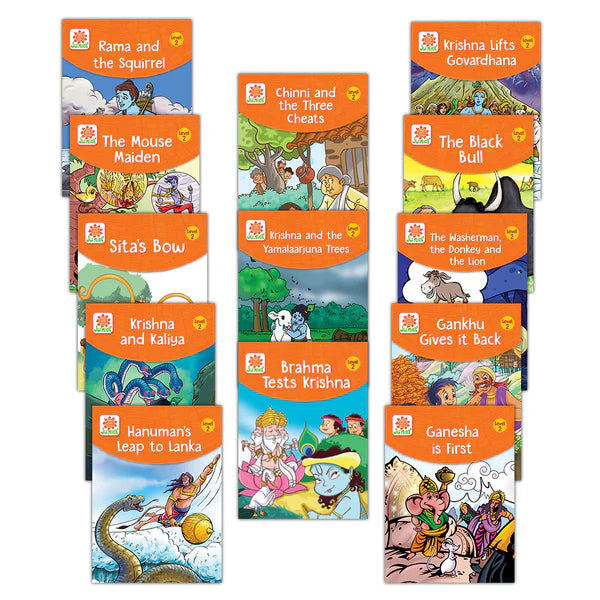 Amar Chitra Katha Junior Level 2 : The Orange Pack of 13 Picture Story Books