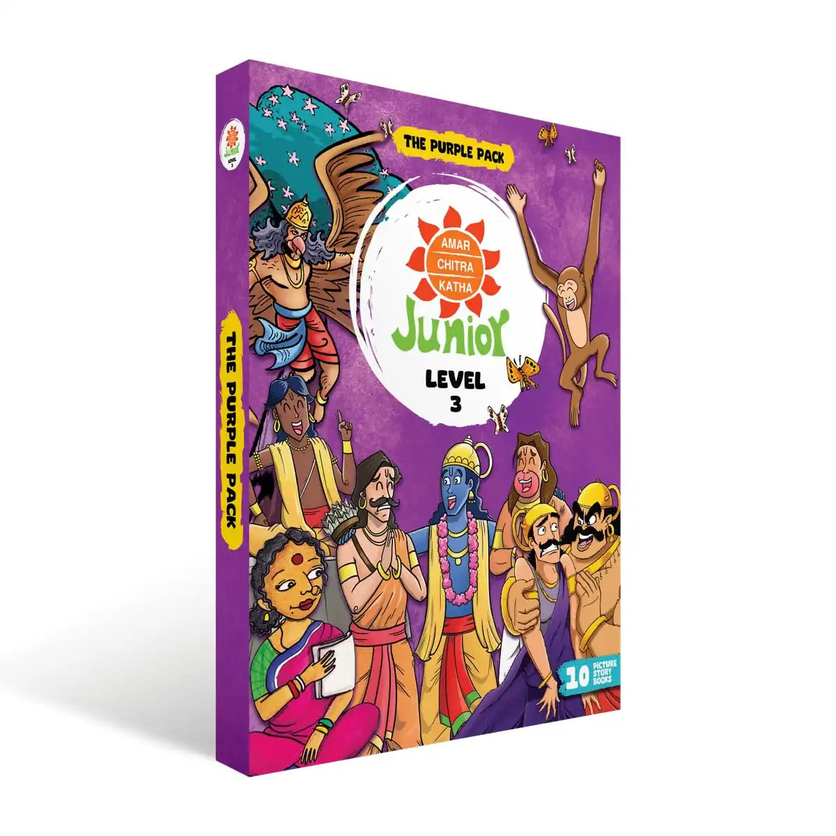 Amar Chitra Katha Junior Level 3 : The Purple Pack of 10 Picture Story ...