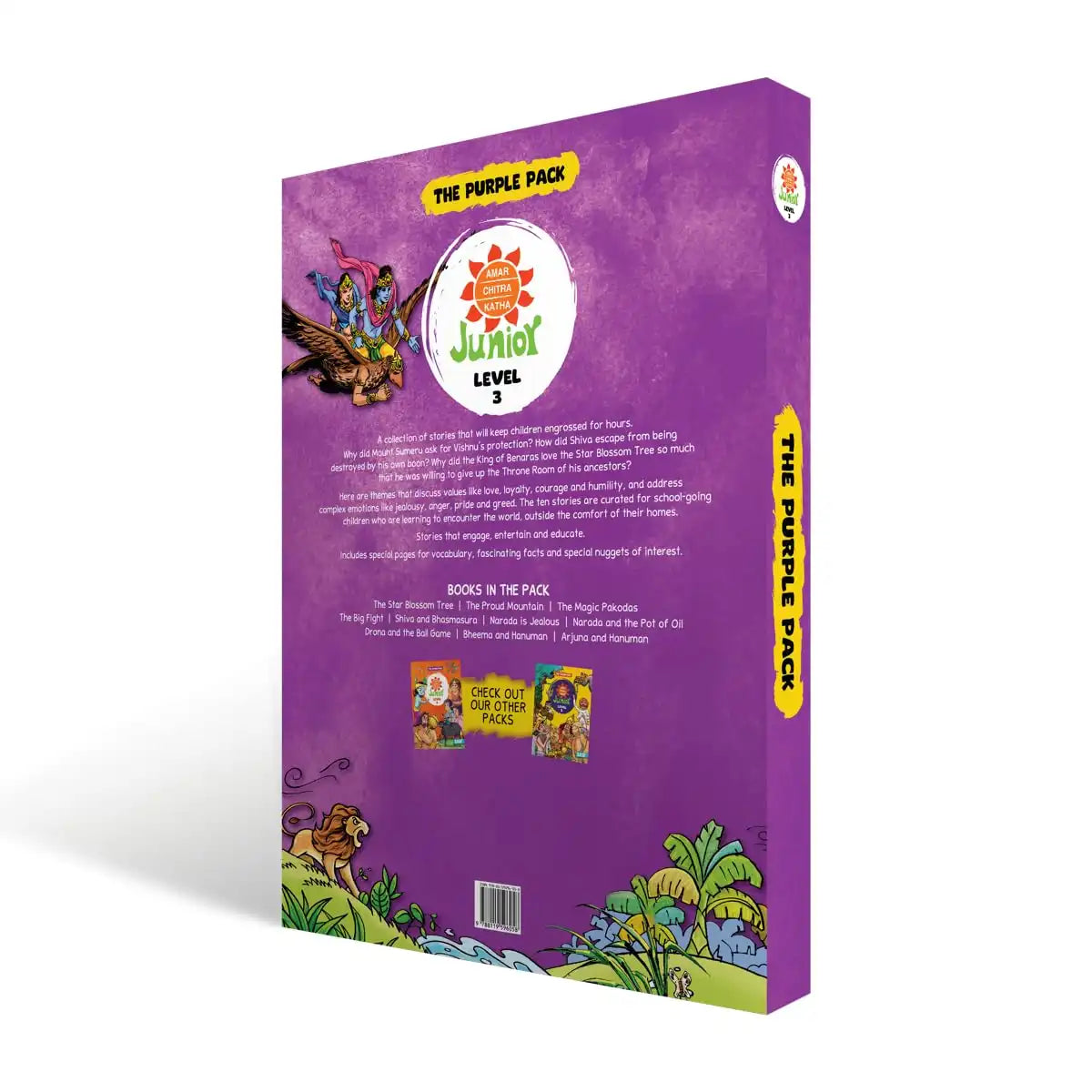 Amar Chitra Katha Junior Level 3 : The Purple Pack of 10 Picture Story ...