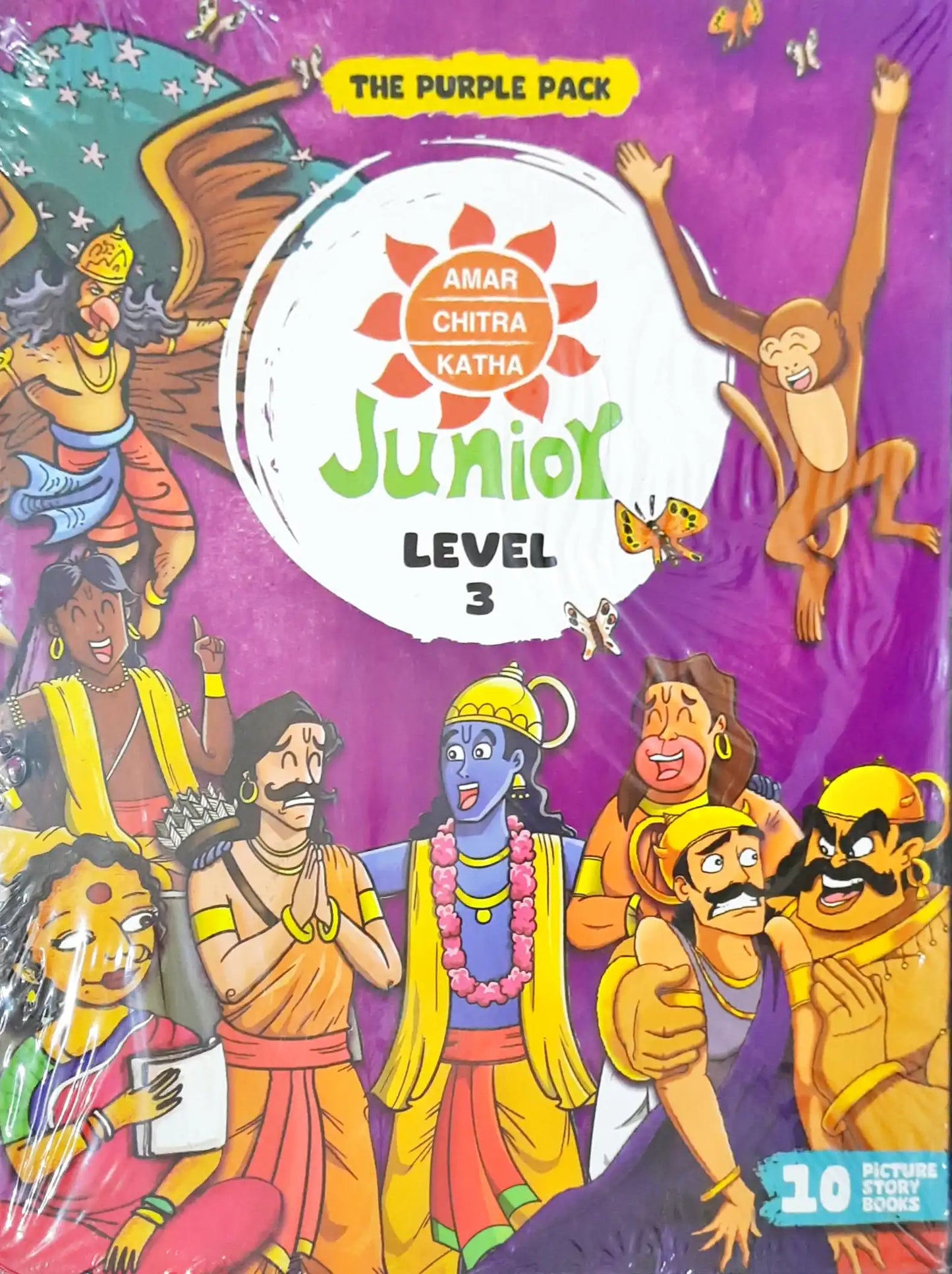 Amar Chitra Katha Junior Level 3 : The Purple Pack of 10 Picture Story ...