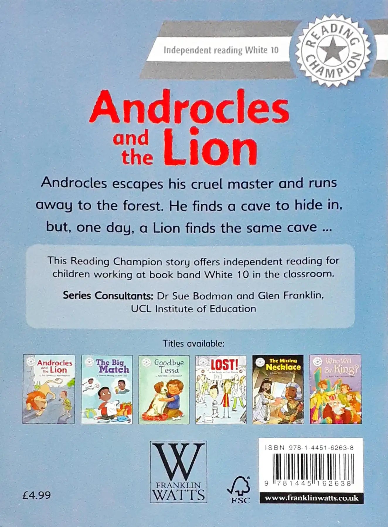 Reading Champion Androcles And The Lion