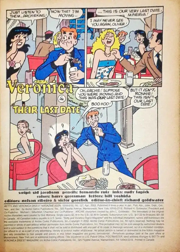 Archie Betty And Veronica Digest Magazine No. 127 (P)