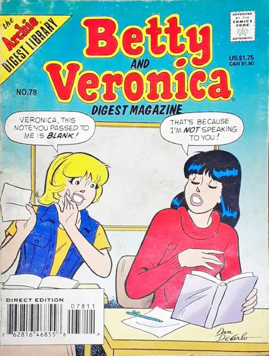 Archie Betty And Veronica Digest Magazine No. 78 (P)