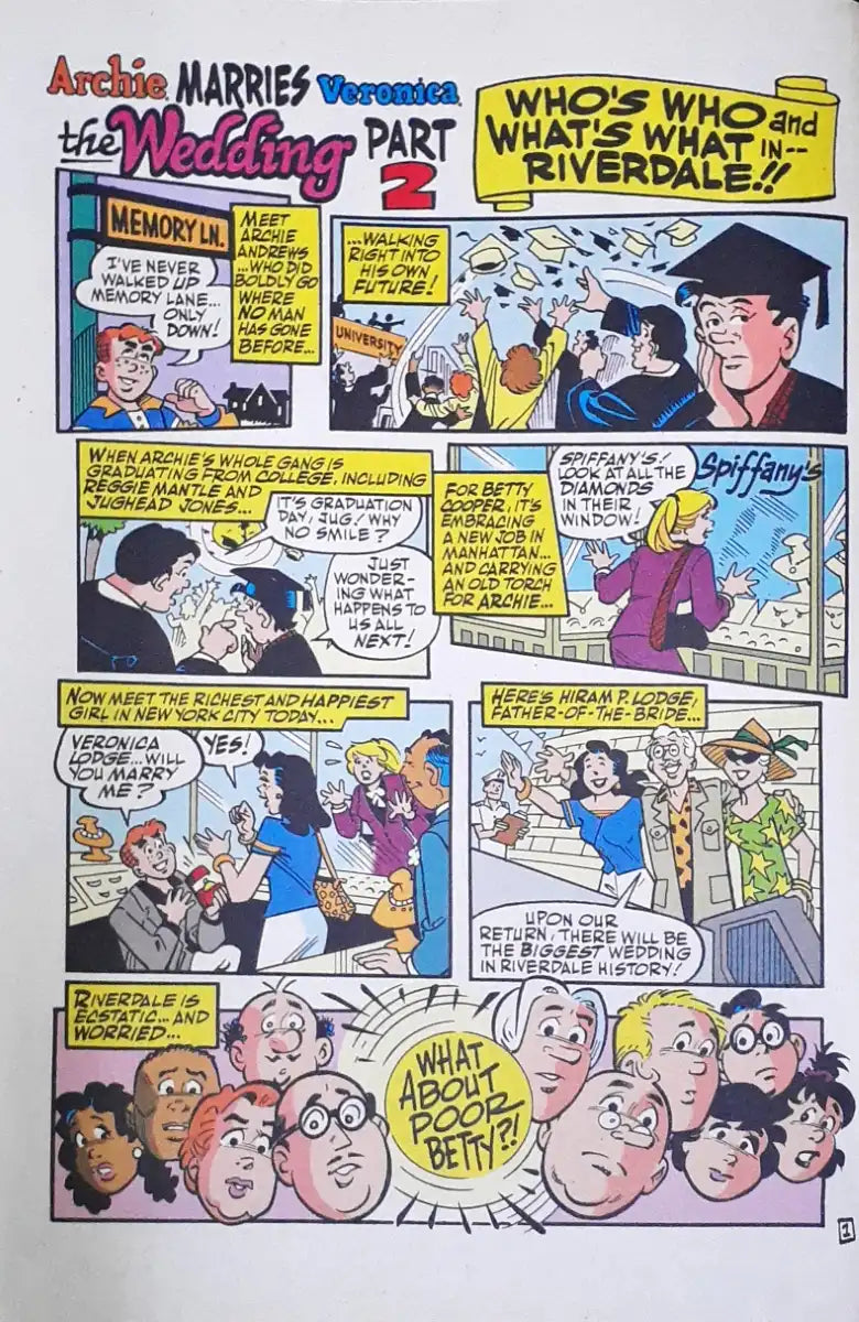 Archie Marries Veronica : The Wedding Part 2 of 6 : Archie Comics No. 601