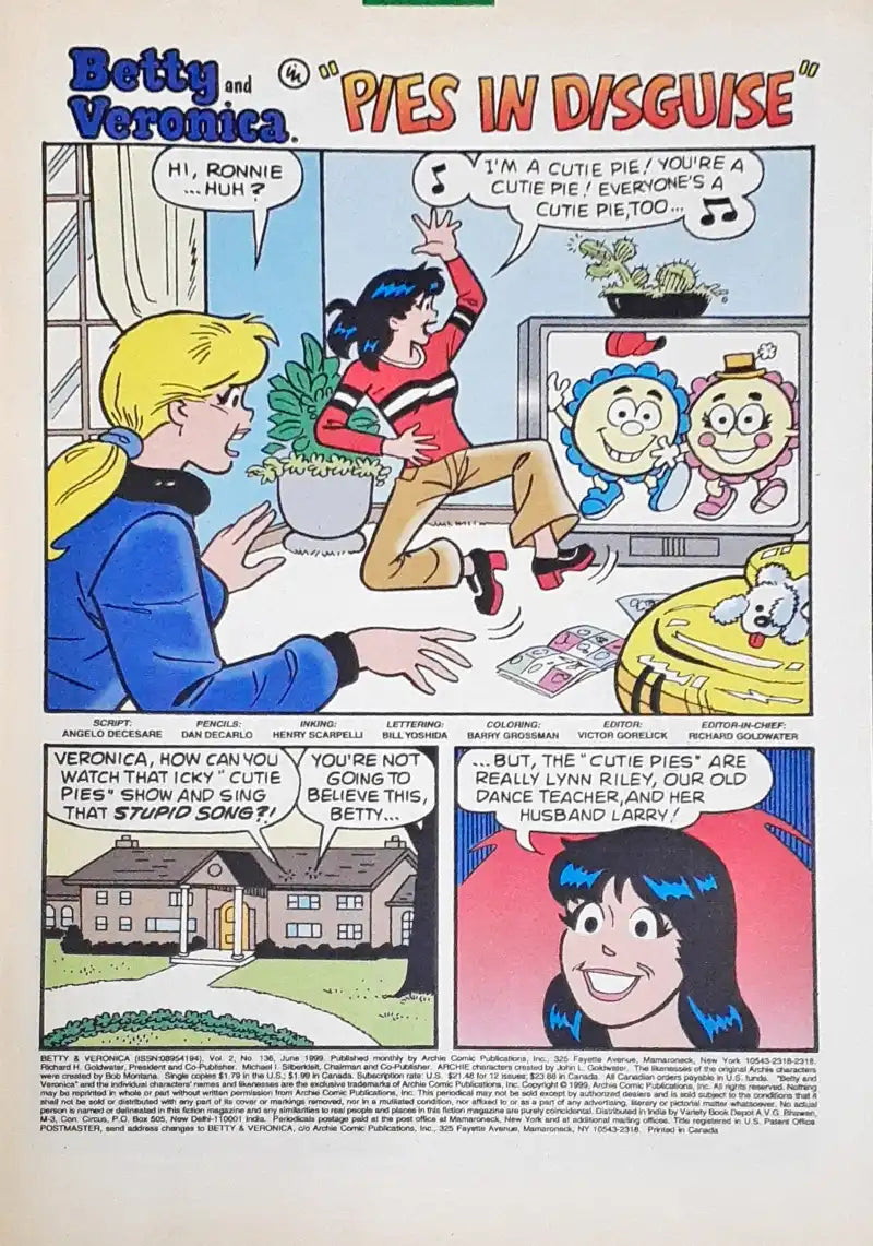 Betty and Veronica : Archie Comics No. 136 June