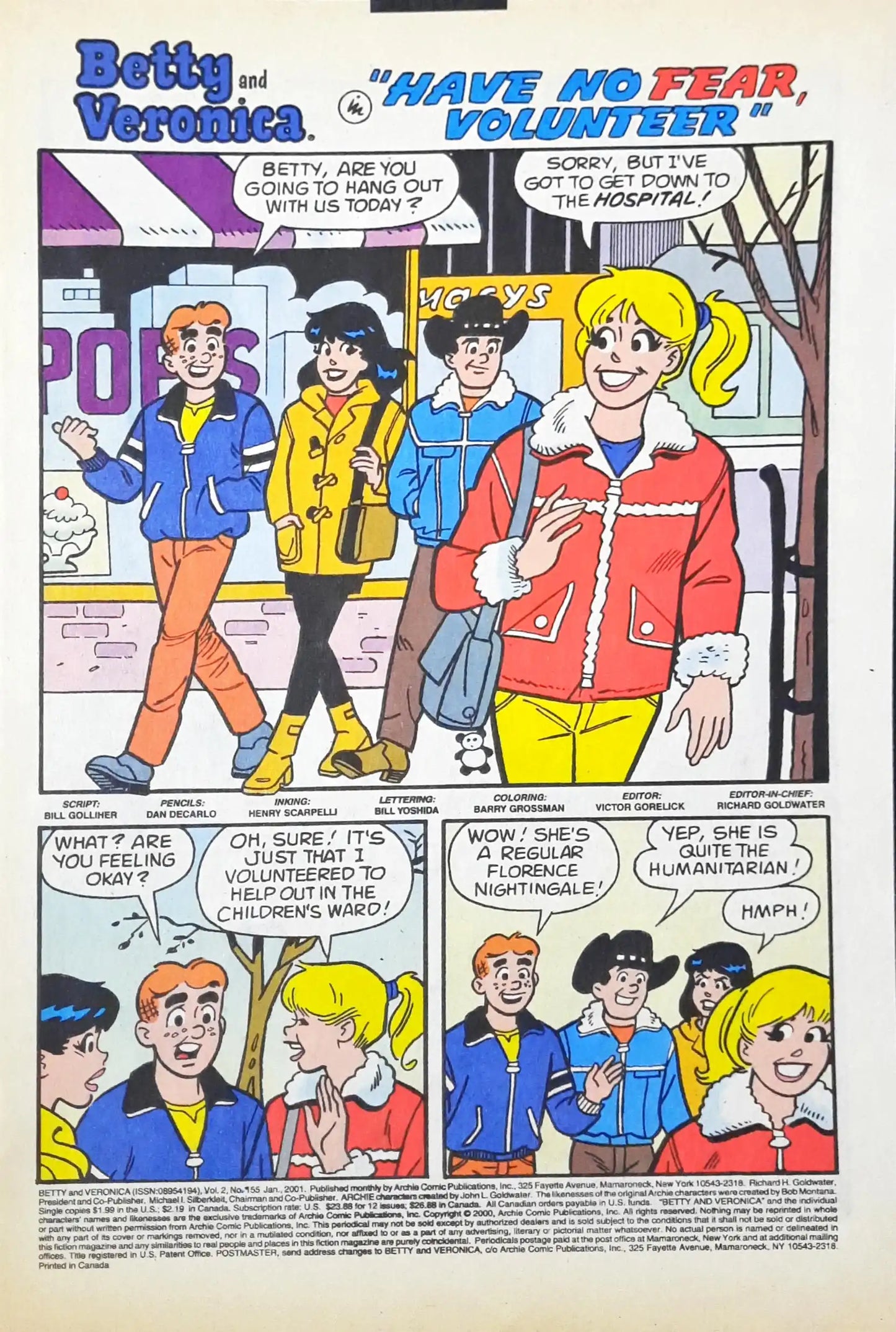 Betty and Veronica : Archie Comics No. 155 Jan