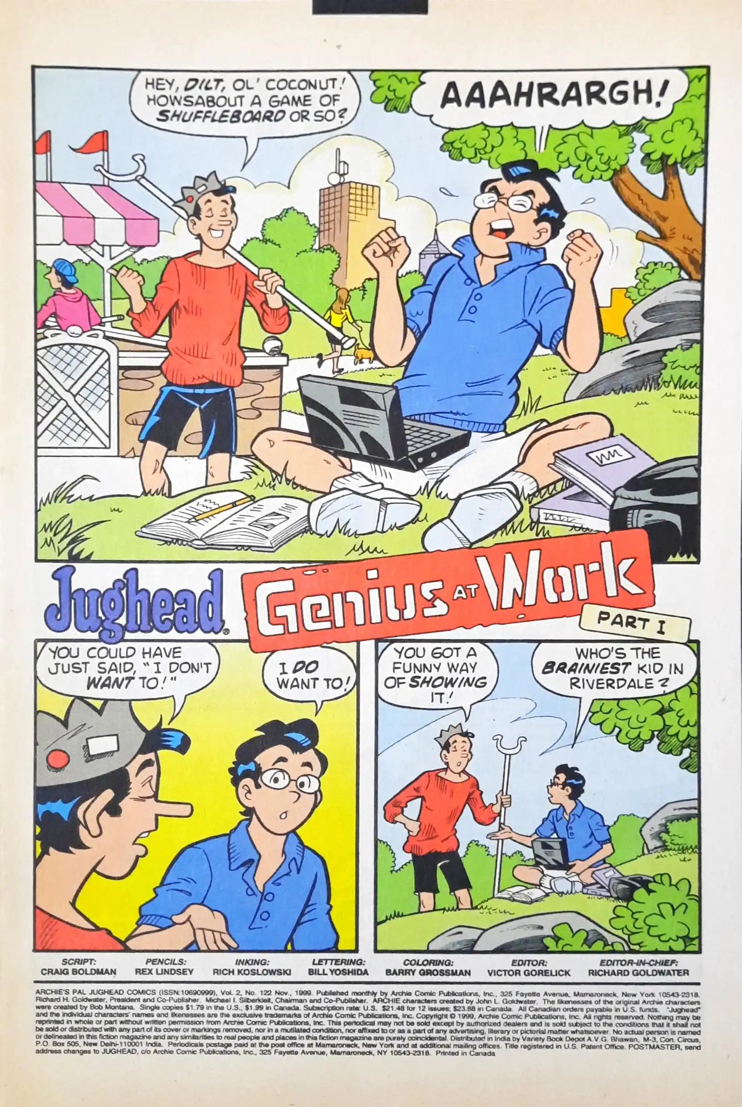 Archie's Pal Jughead Comics : Archie Comics No. 122 Nov