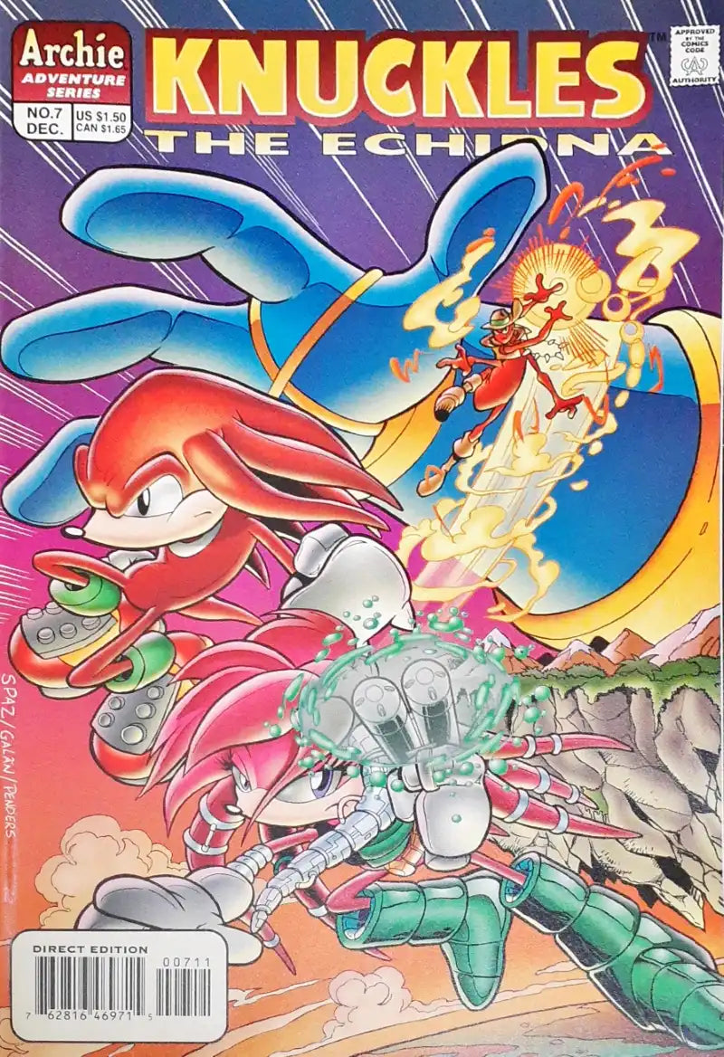 Knuckles Scared Archie Knuckles The Echidna : Archie Comics Adventure Series No. 7 Dec – Books ...