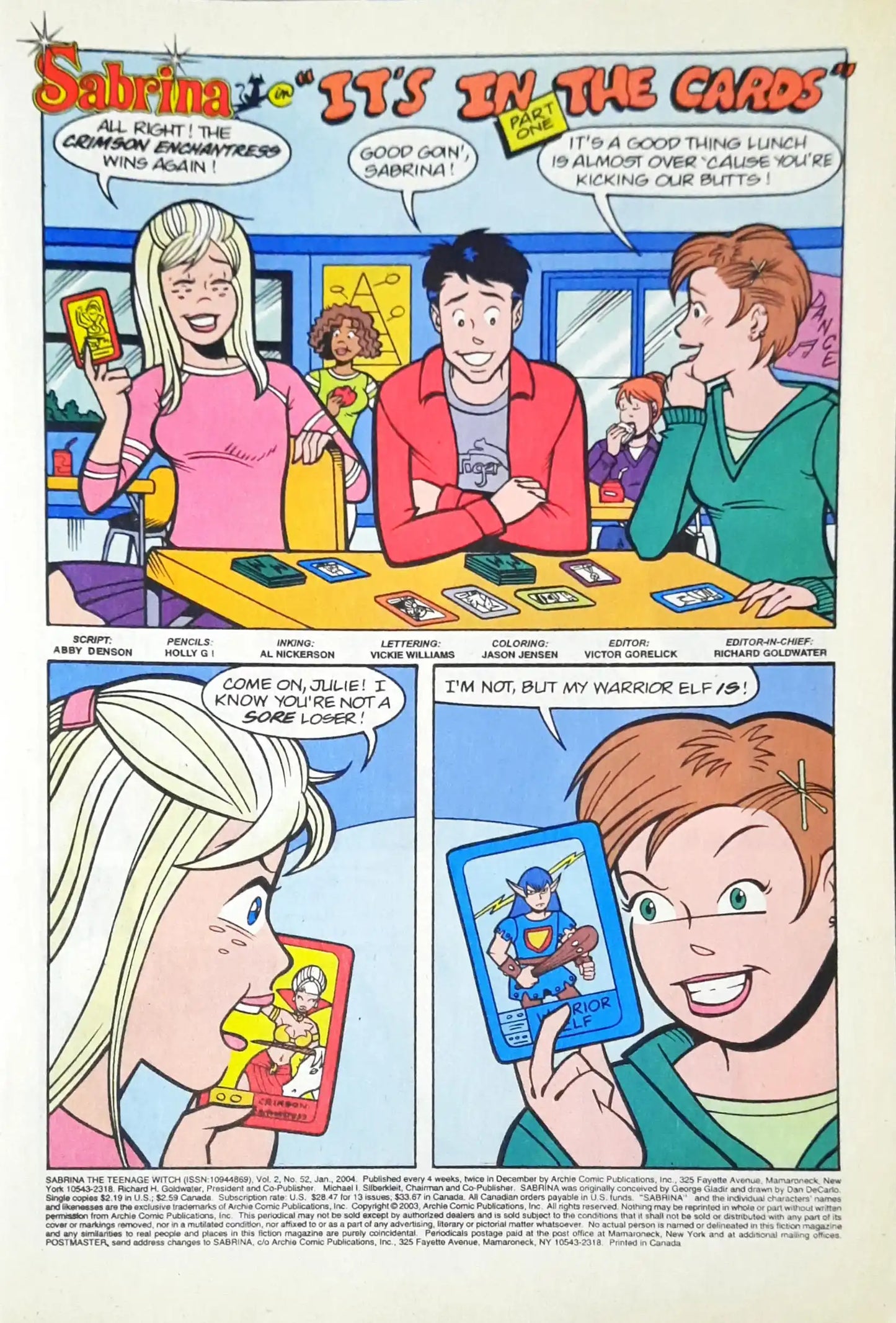 Sabrina The Teenage Witch : Archie Comics No. 52