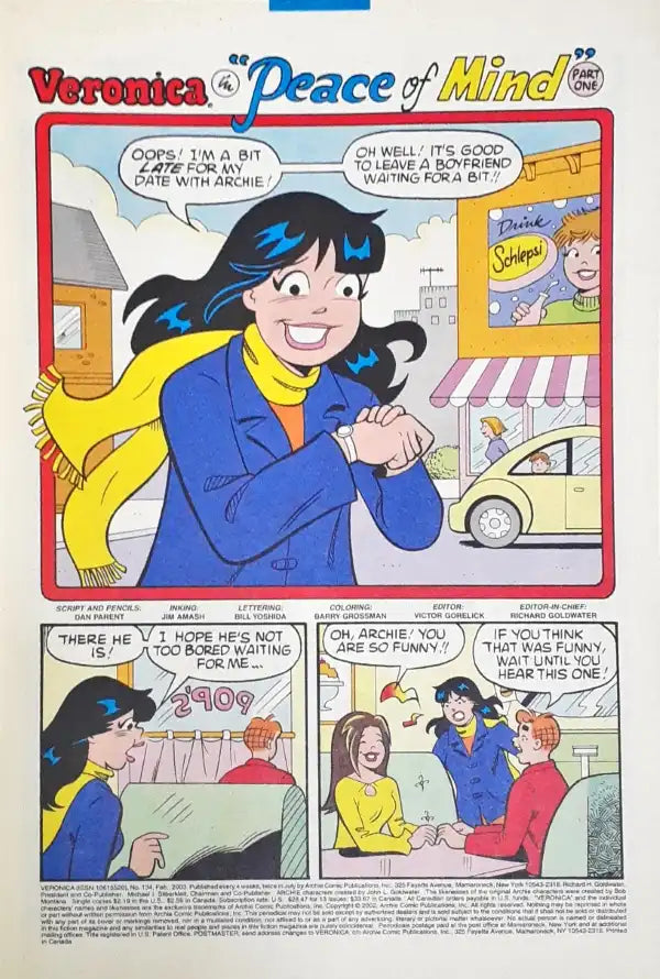 Archie Comics Veronica No. 134