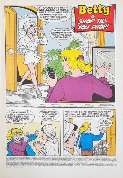 Are You a Betty : Archie Comics No. 143