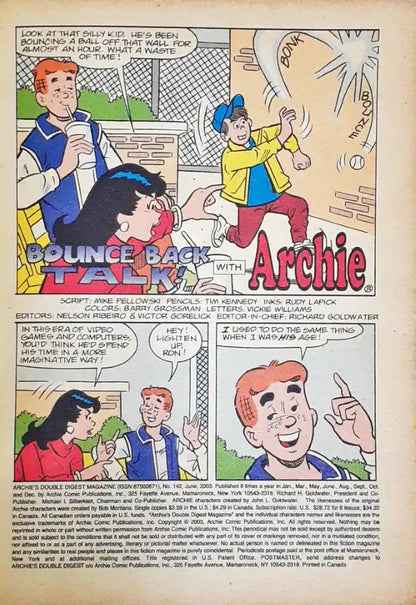 Archie Double Digest Magazine No. 142 (P)