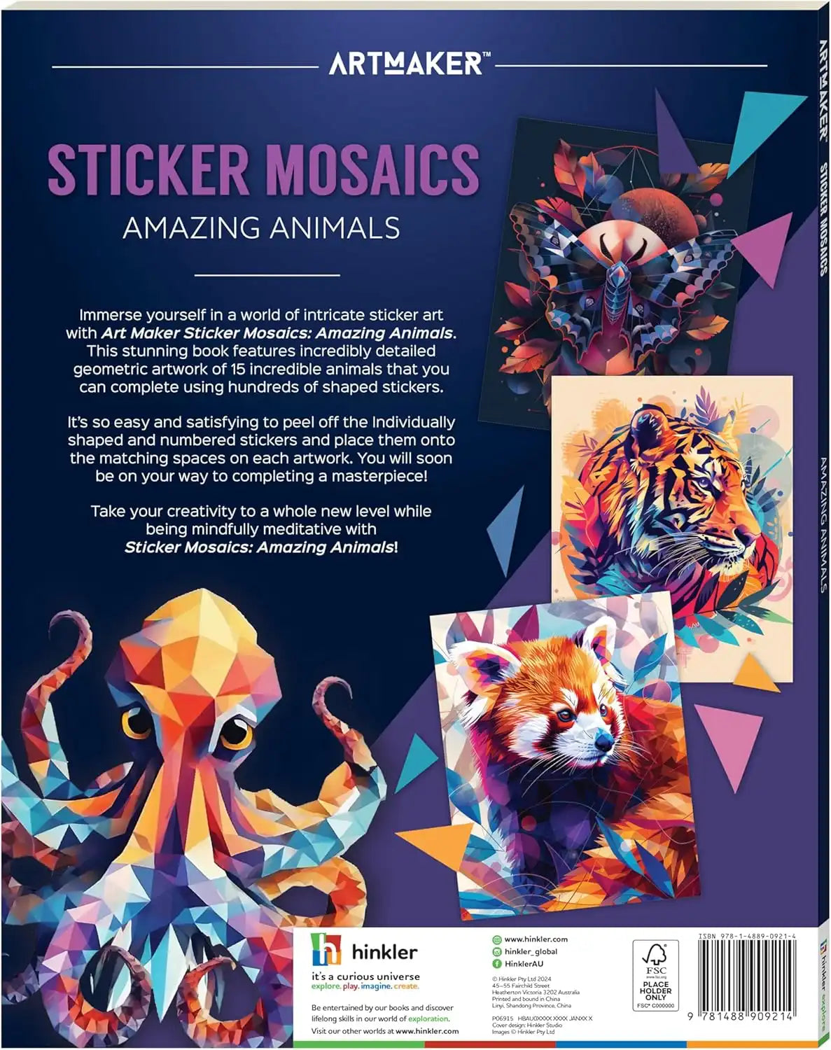 Art Maker Sticker Mosaics : Amazing Animals