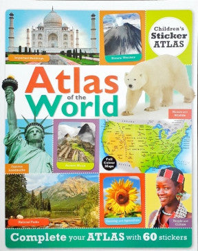 Children's Sticker Atlas Of The World - Complete Your Atlas With 60 Stickers