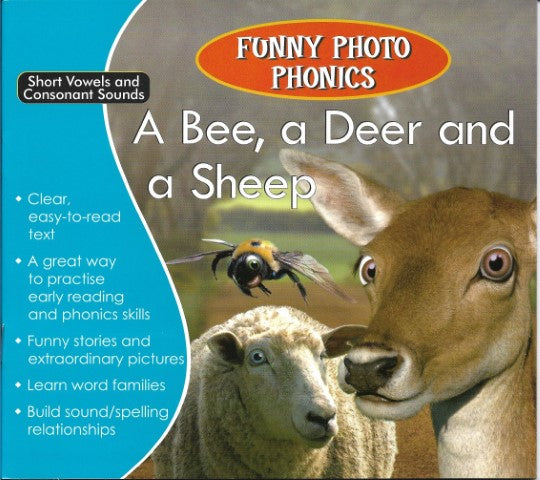 Funny Photo Phonics A Bee, a Deer and a Sheep