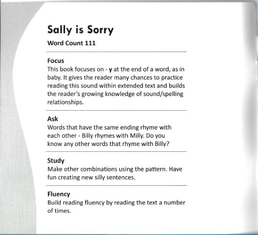 Funny Photo Phonics Sally is Sorry