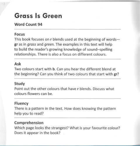 Funny Photo Phonics Grass is Green