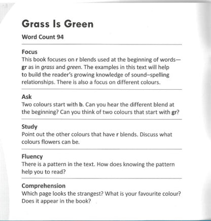 Funny Photo Phonics Grass is Green