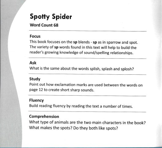 Funny Photo Phonics Spotty Spider