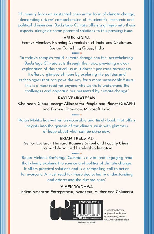 Backstage Climate : The Science And Politics Behind Climate Change | Hardcover