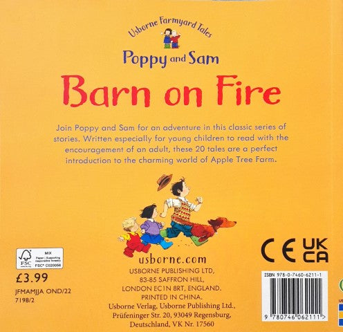 Usborne Farmyard Tales 3 Poppy and Sam Barn on Fire