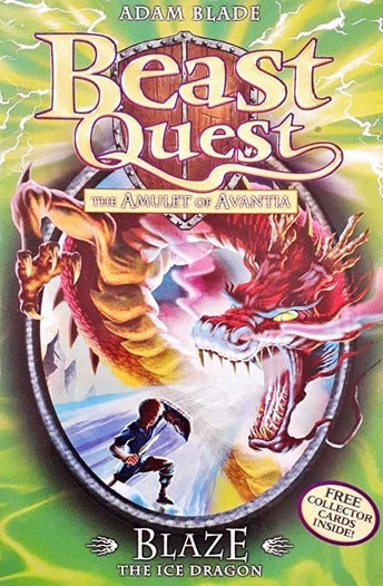 Beast Quest The Amulet of Avantia Blaze The Ice Dragon Beast Quest 23 Collector Cards Inside