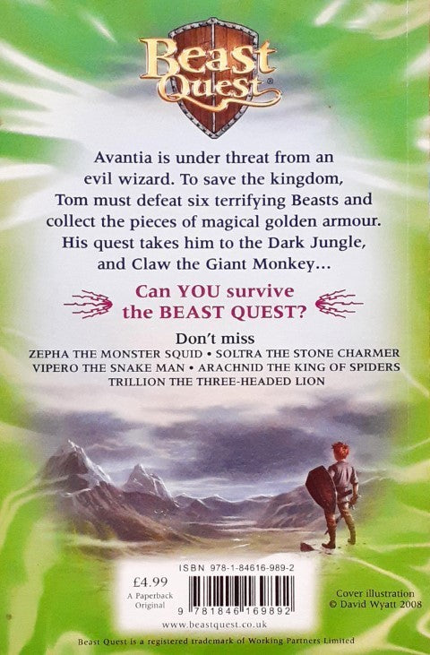 Beast Quest The Golden Armour Claw The Giant Monkey Beast Quest 8 Collector Cards Inside