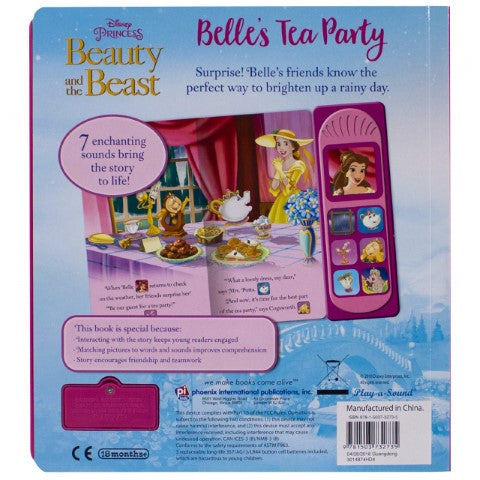 Disney Princess Beauty And The Beast Belle's Tea Party Sound Book With 7 Enchanting Sounds