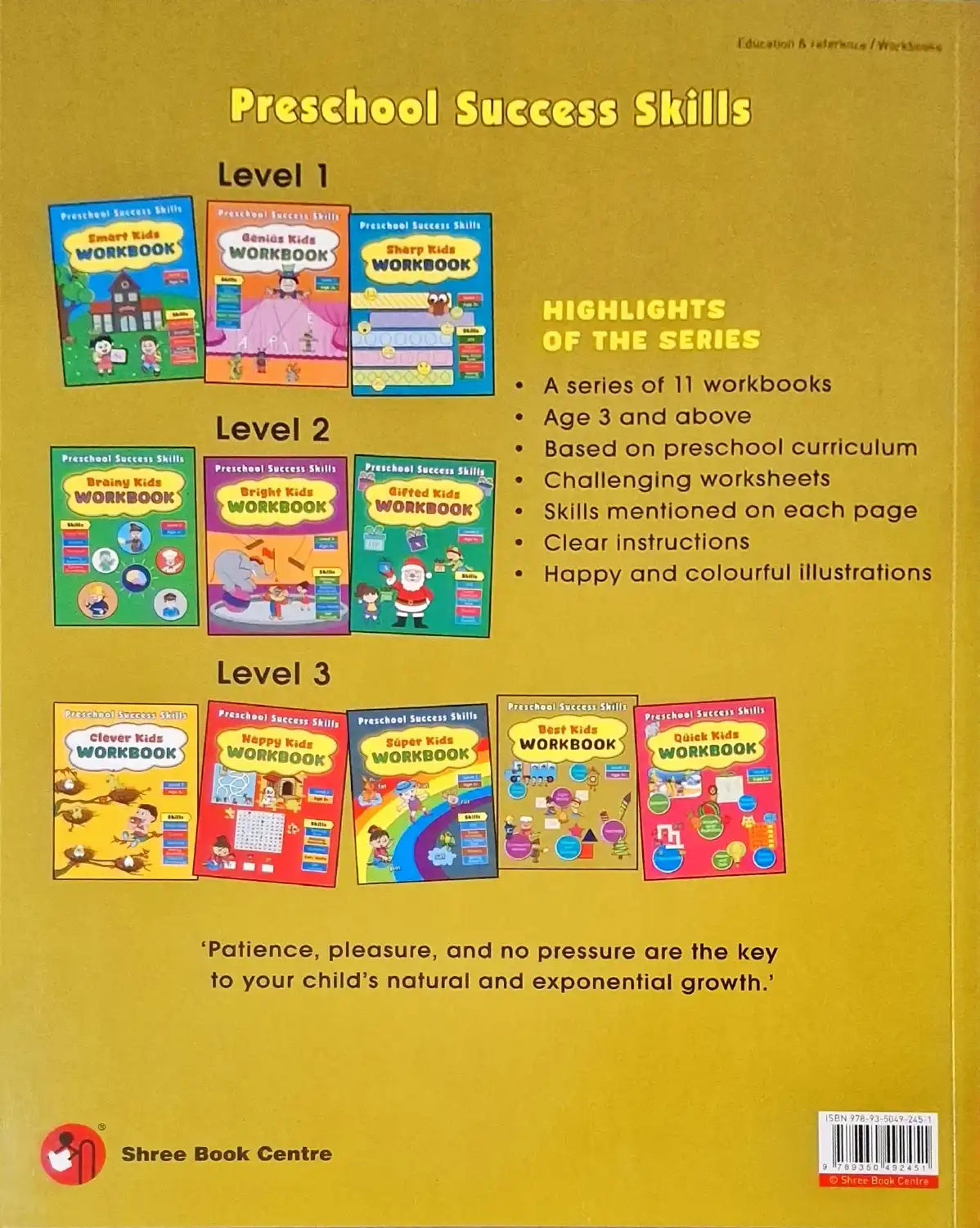 Preschool Success Skills : Best Kids Workbook | Level 3