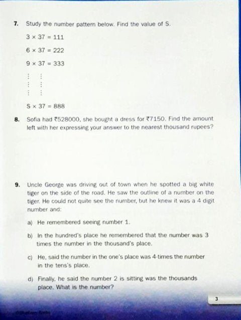 Word Problems in Maths 6