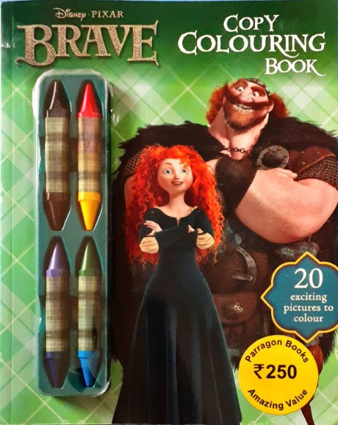 Disney Pixar Brave Copy Colouring Book With 4 Double Sided Crayons