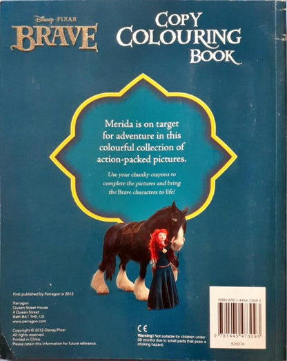 Disney Pixar Brave Copy Colouring Book With 4 Double Sided Crayons