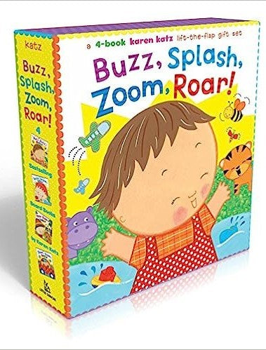 Buzz Splash Zoom Roar A Karen Katz Box Set of 4 Lift The Flap Books