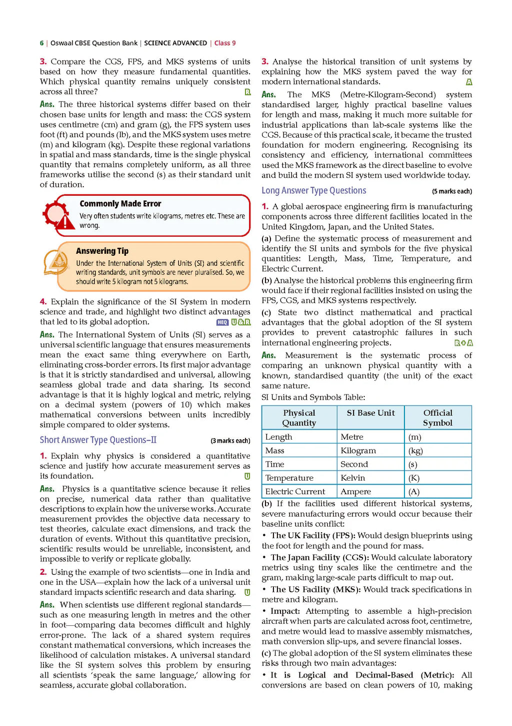 Oswaal CBSE Science Advance Level Question Bank Chapter-wise & Topic-wise Class 9 (Latest NCERT)