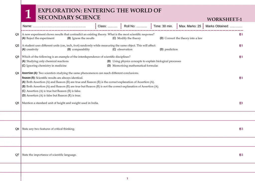 CBSE Workbook Science Standard Exploration : Class 9 (Latest NCERT)