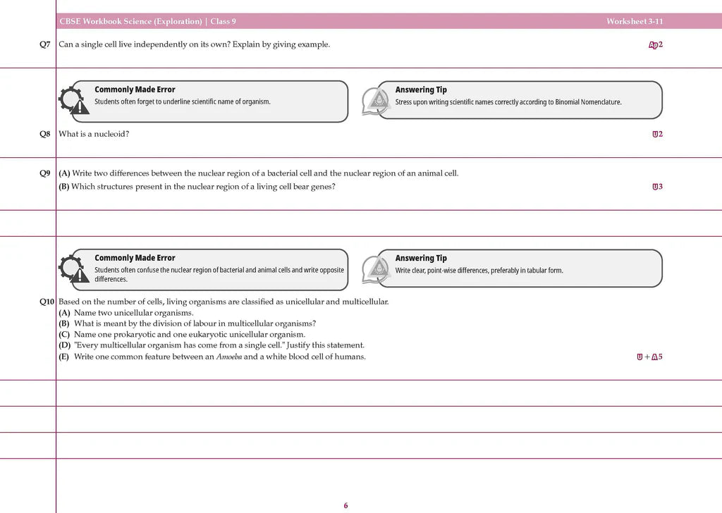 CBSE Workbook Science Standard Exploration : Class 9 (Latest NCERT)