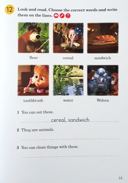 Ladybird Readers Level 1 Masha And The Bear Candy For Breakfast Activity Book