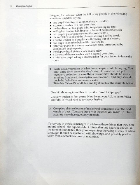 Changing English (National Curriculum Key Stage 3)