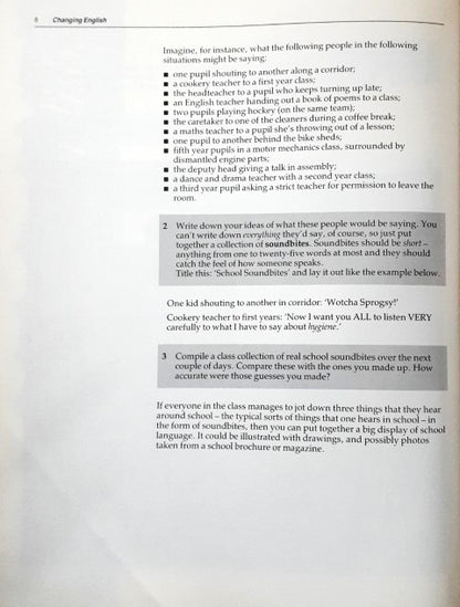 Changing English (National Curriculum Key Stage 3)