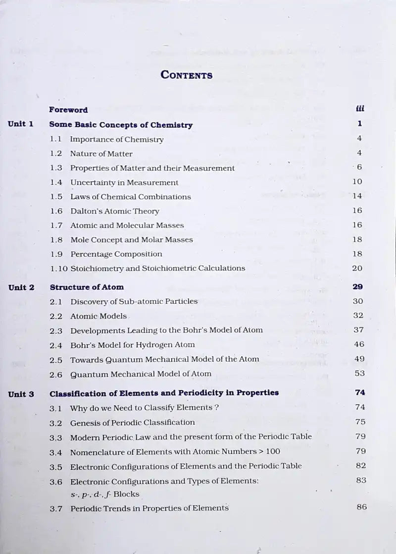 NCERT Chemistry Grade 11 : Textbook Part I