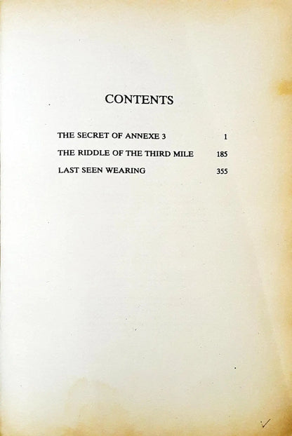 Inspector Morse #2, 6, 7 : The Second Inspector Morse Omnibus: The Secret Of Annexe 3 / The Riddle Of Third Mile / Last Seen Wearing (P)