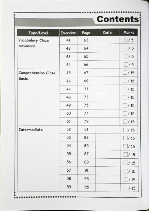 SAP Conquer Cloze For Primary Level WorkBook 5